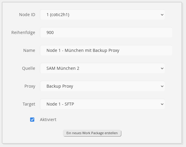 Neues Work-Package definieren